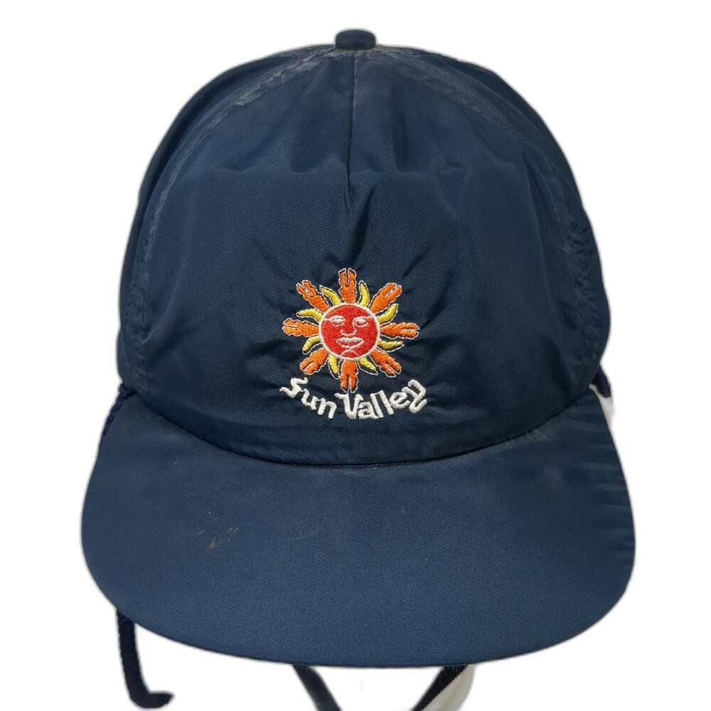 Imperial Headwear Baseball Cap Blue One Size Ear Flaps Sun Valley Chin Strap Hat